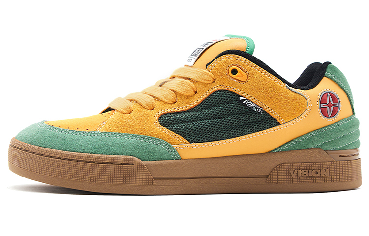 【代購】Vision Street Wear Savvy Puffy Shoes Low-Top Skateboard Shoes Unisex Cantaloupe Yellow Green