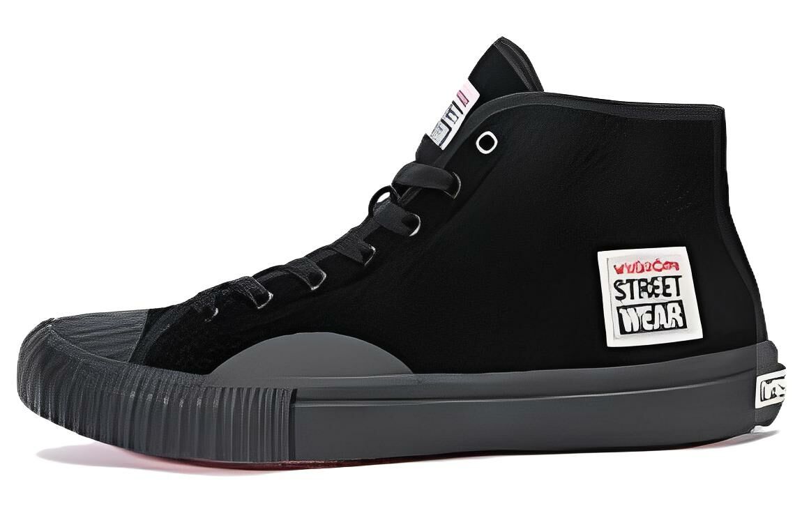 【代購】Vision Street Wear Trick High-Top Canvas Shoes Unisex Black