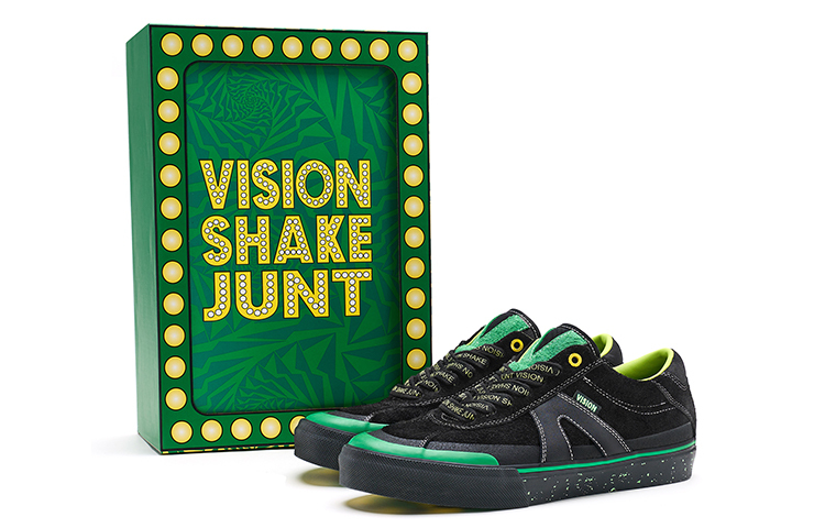 【代購】SHAKE JUNT x Vision Street Wear Low-Top Skateboard Shoes Unisex Black Green