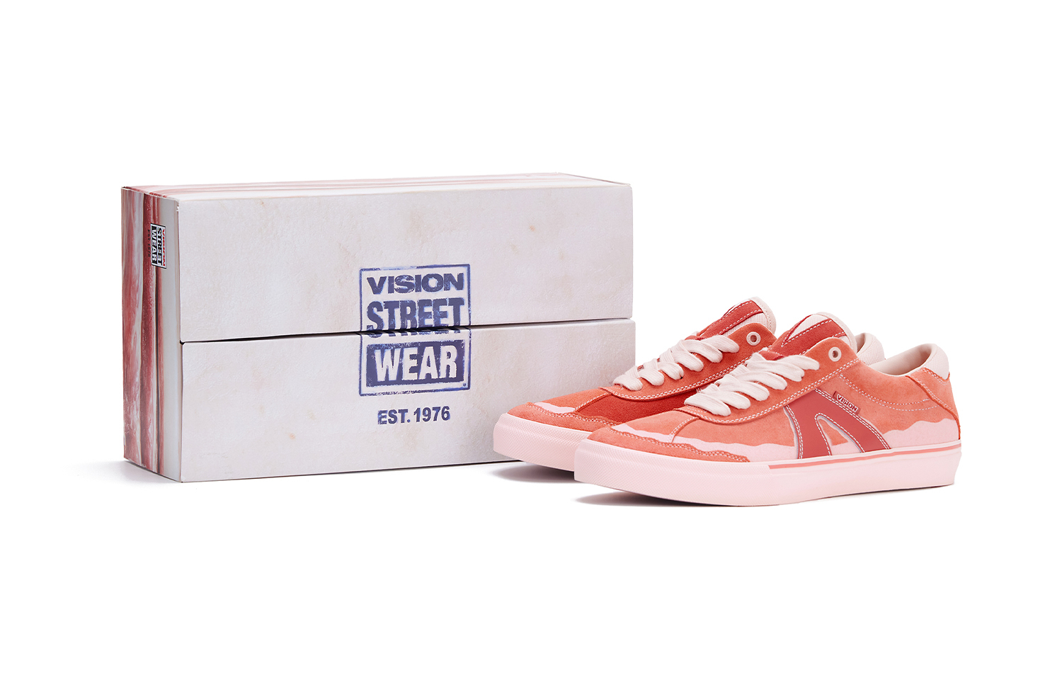 【代購】Vision Street Wear Push Pro Low-Top Skateboard Shoes Unisex Flesh Pink