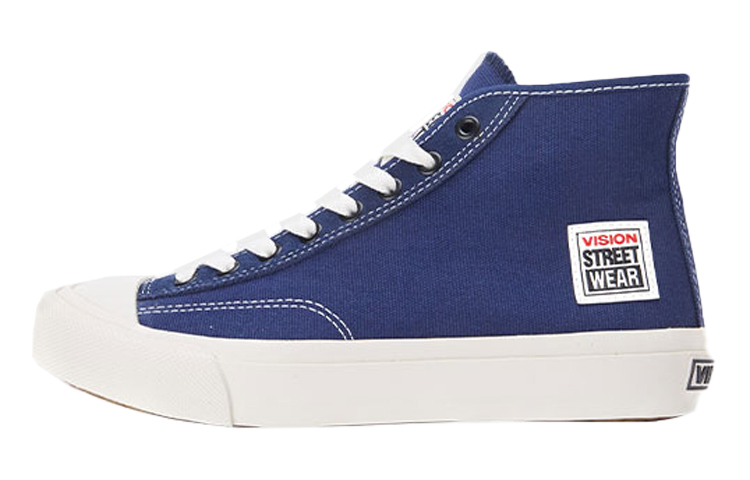 【代購】Vision Street Wear Wear-Resistant High-Top Canvas Shoes Unisex Navy Blue
