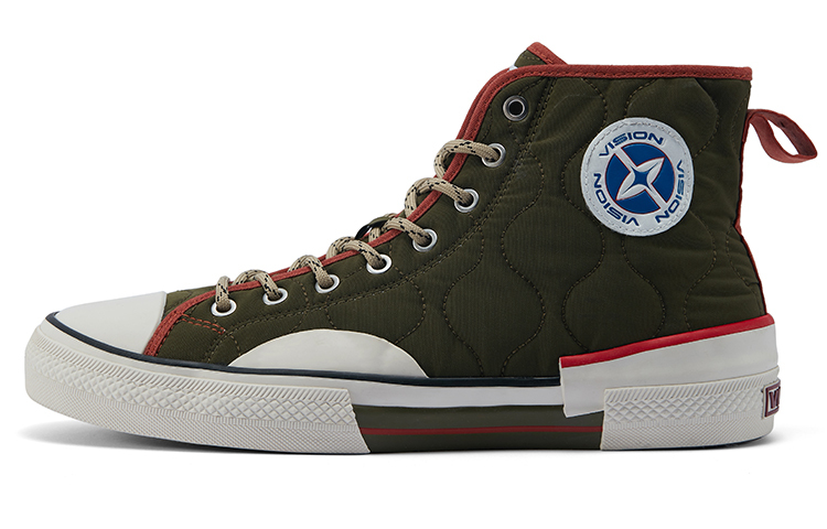 【代購】Vision Street Wear Canvas Hi Skateboard Shoes Unisex Army Green