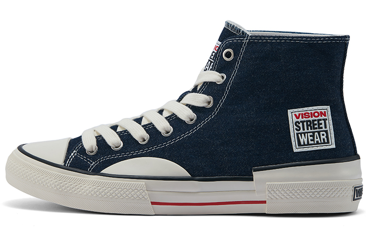 【代購】Vision Street Wear Canvas Hi Breathable Lightweight High-Top Skateboard Shoes Unisex Denim