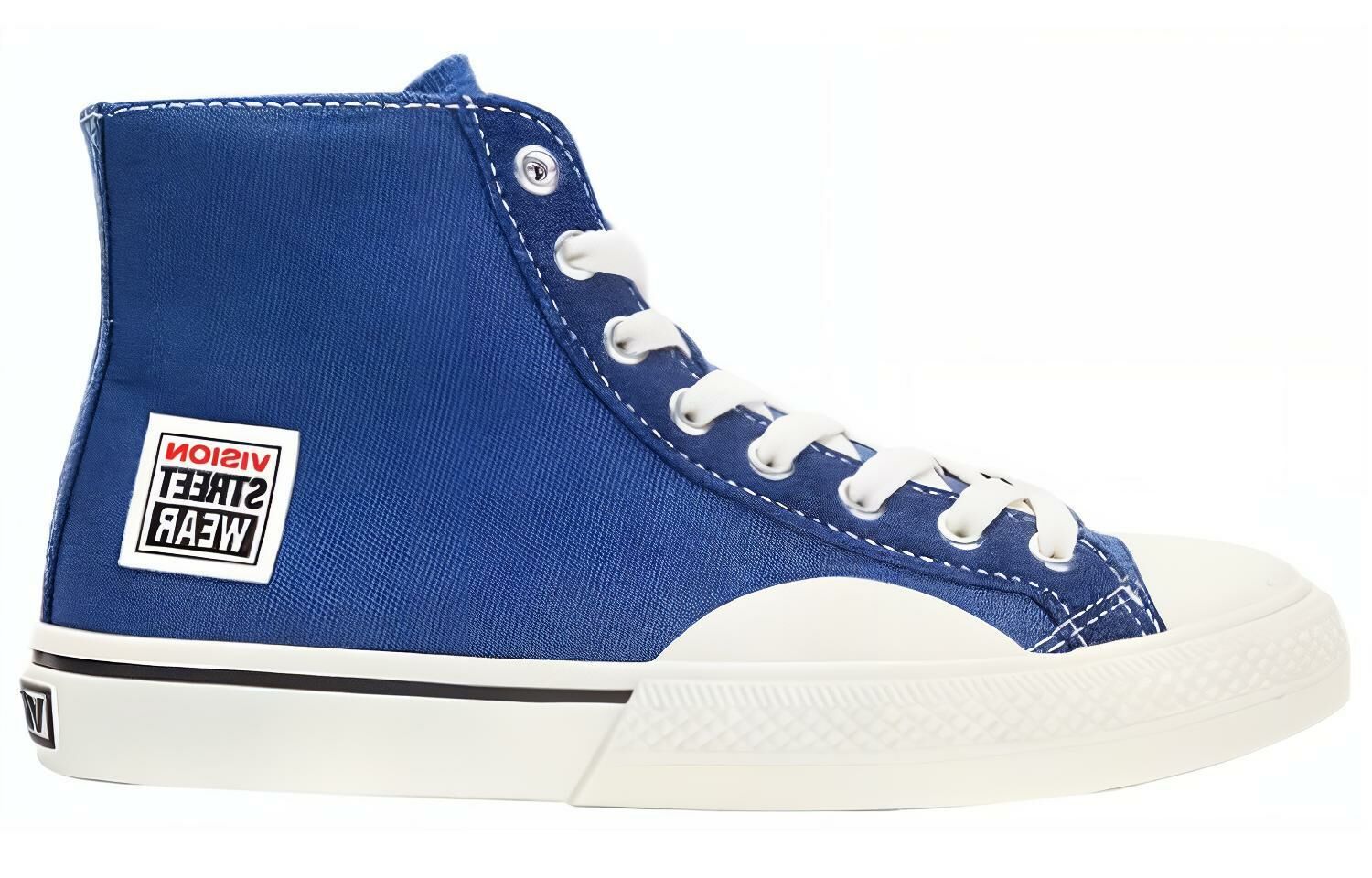 【代購】Vision Street Wear 80's Canvas Hi Anti-Slip Wear-Resistant High-Top Canvas Shoes Unisex Blue