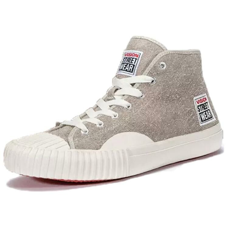 【代購】Vision Street Wear Trick Anti-Slip And Wear-Resistant Lightweight High-Top Casual Shoes Unisex Gray