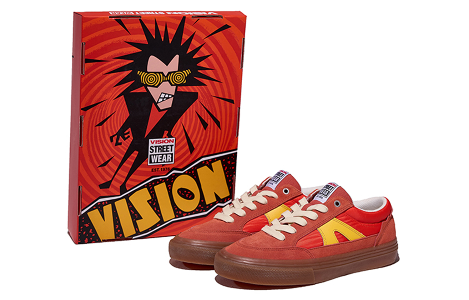 【代購】Vision Street Wear Stick Low-Top Skateboard Shoes Unisex Spessartine Orange