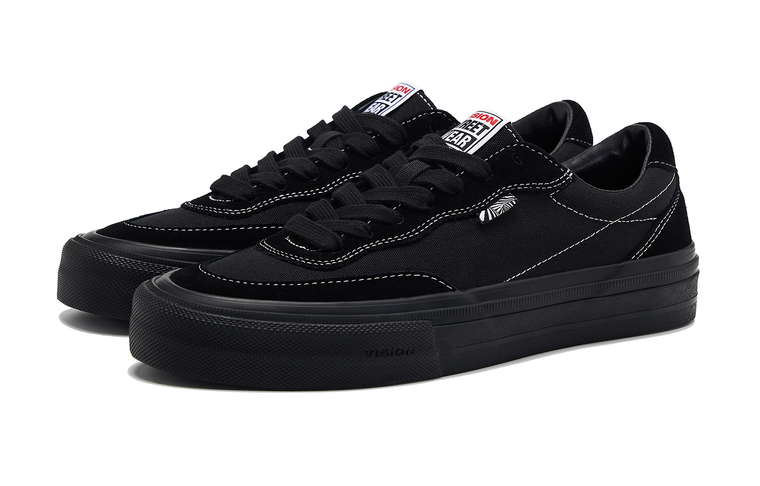 【代購】Vision Street Wear Flat Top Low-Top Skateboard Shoes Unisex Black Warrior