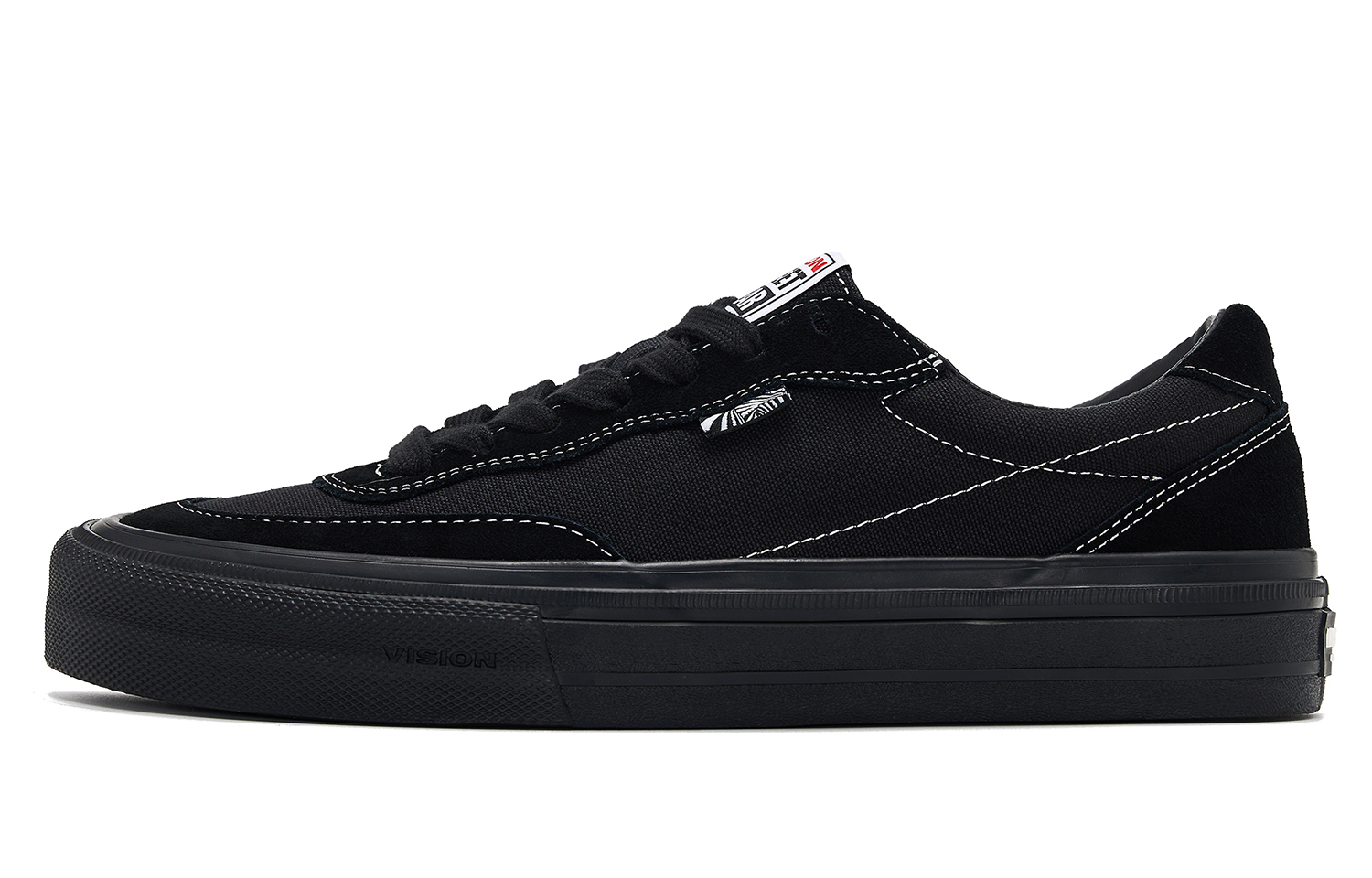 【代購】Vision Street Wear Flat Top Low-Top Skateboard Shoes Unisex Black Warrior