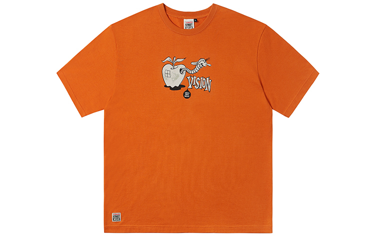 【代購】Vision Street Wear Drop Shoulder Sleeve Short-Sleeved T-Shirts Unisex Burnt Orange