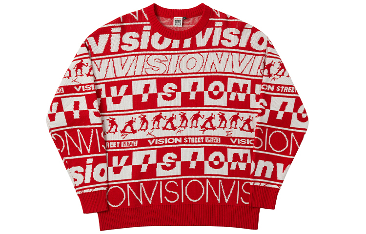 【代購】Vision Street Wear Sweater Unisex Red