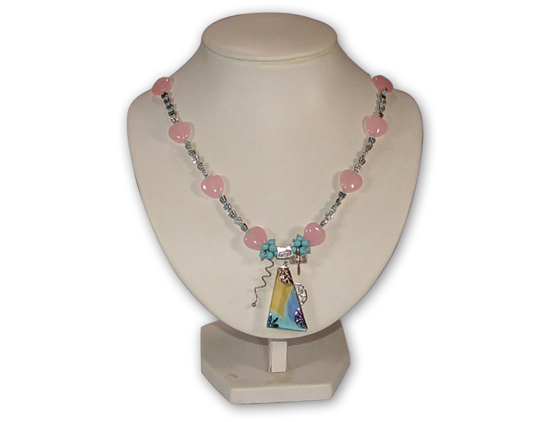 鹿港窯 開運琉璃項鍊 浪花造型 招財開運 時尚配飾