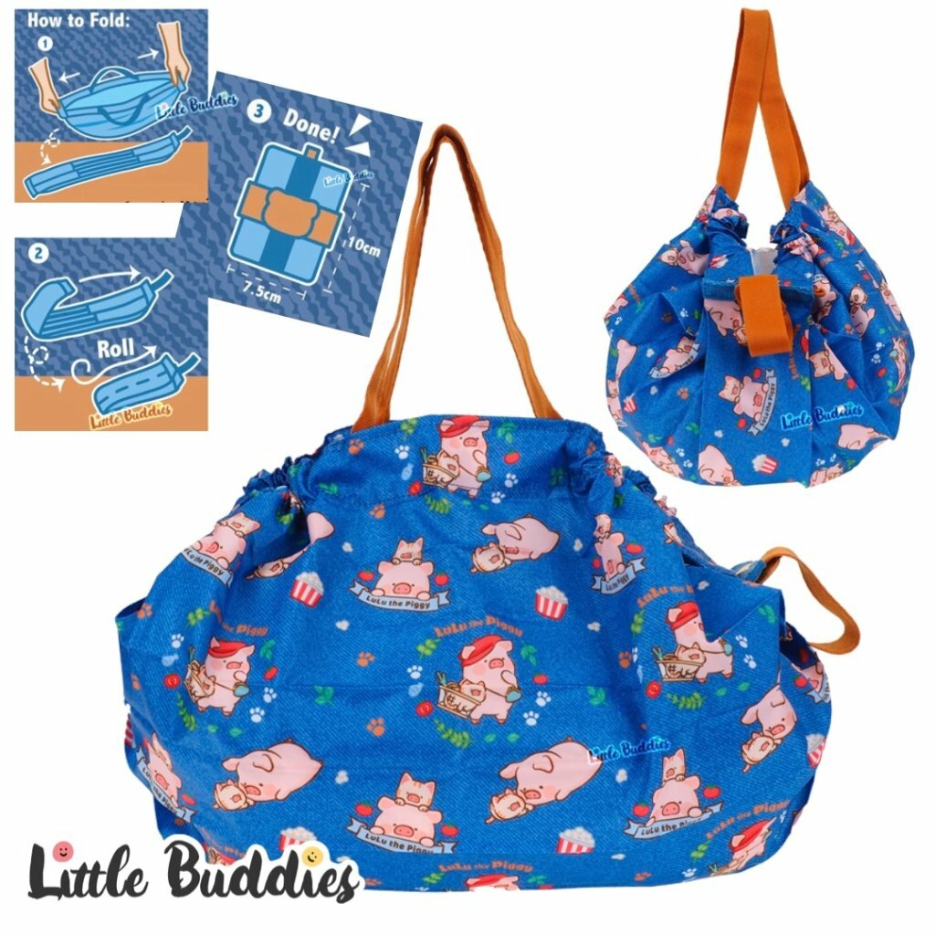 港版 Lulu The Piggy 可摺式購物袋