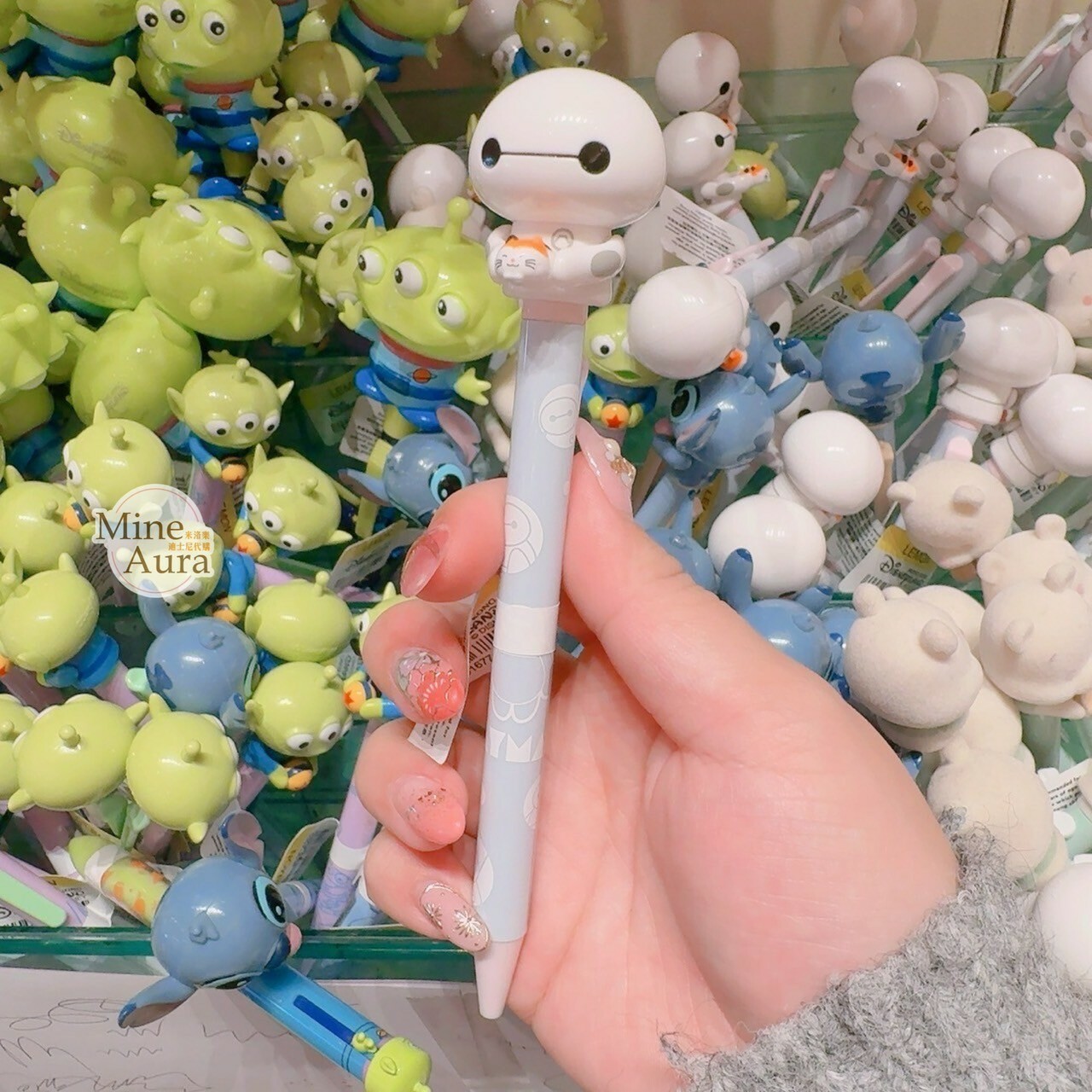 杯麵 Bayma 可動設計 抱貓咪 立體造型 圓珠筆 大英雄天團 Big Hero 6 -香港迪士尼樂園