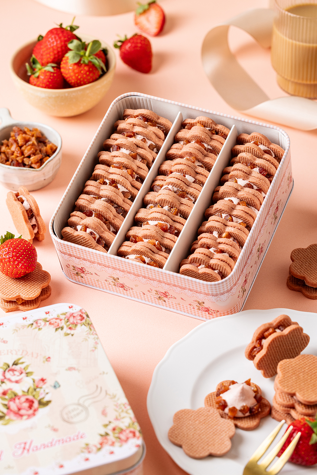 愛莉兒甜心草莓夾心餅乾