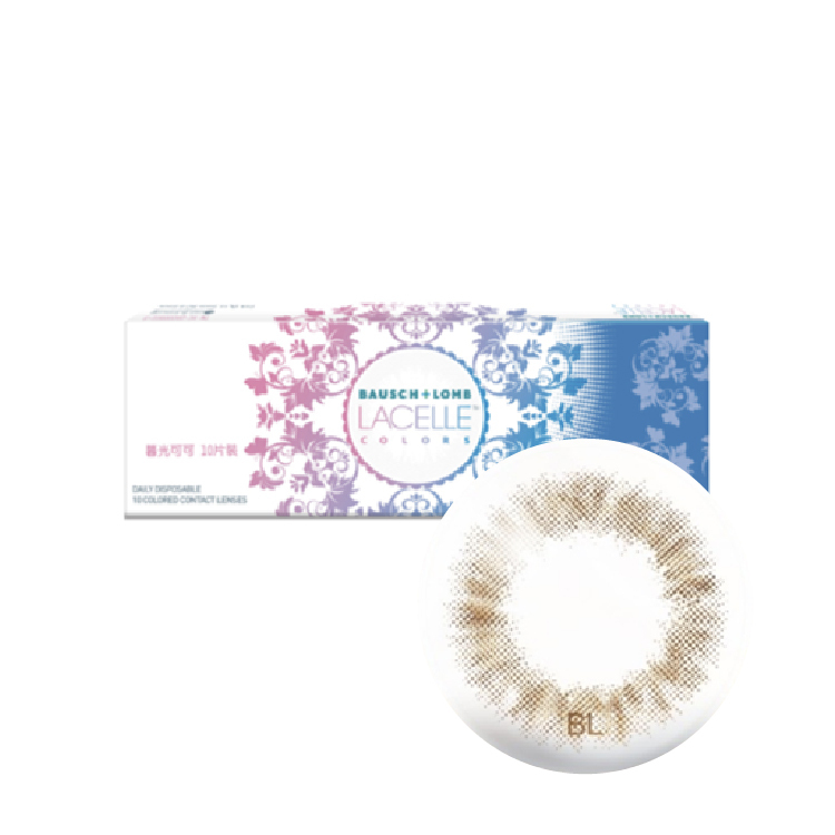 博士倫蕾絲炫眸暮光系列彩色日拋(10片) 晨曦褐