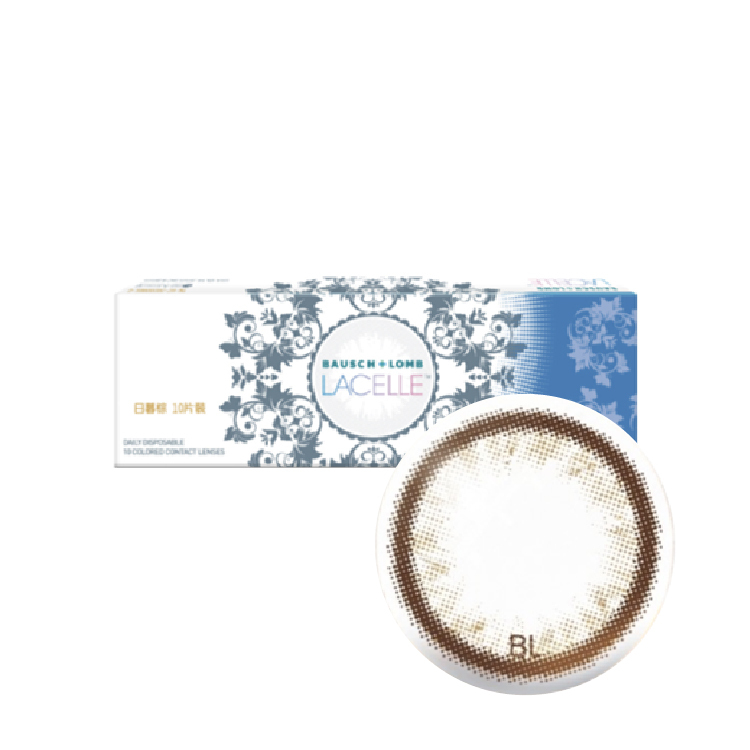 博士倫蕾絲炫眸暮光系列彩色日拋(10片) 暖陽橘