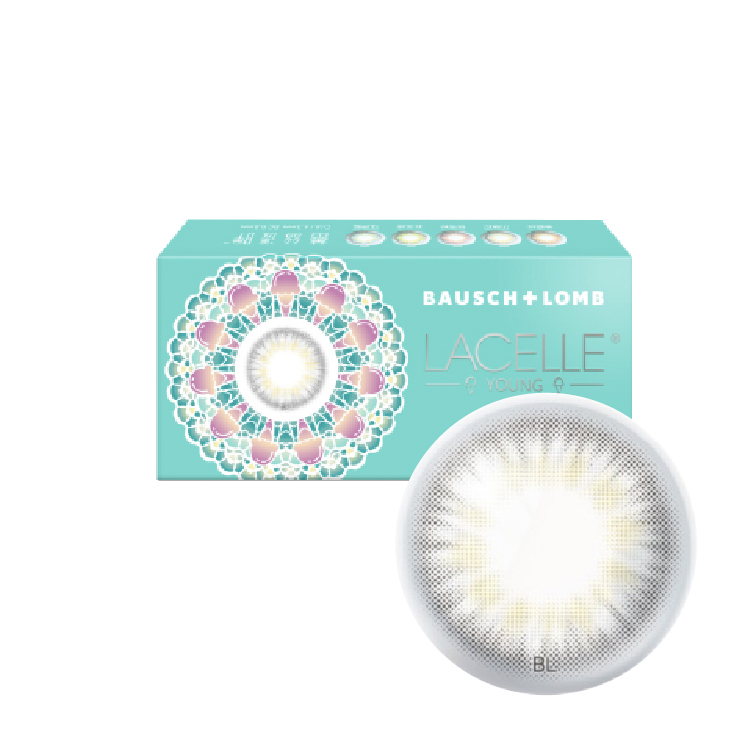 博士倫蕾絲漾眸冰淇淋系列彩色月拋巧酥灰(1片）