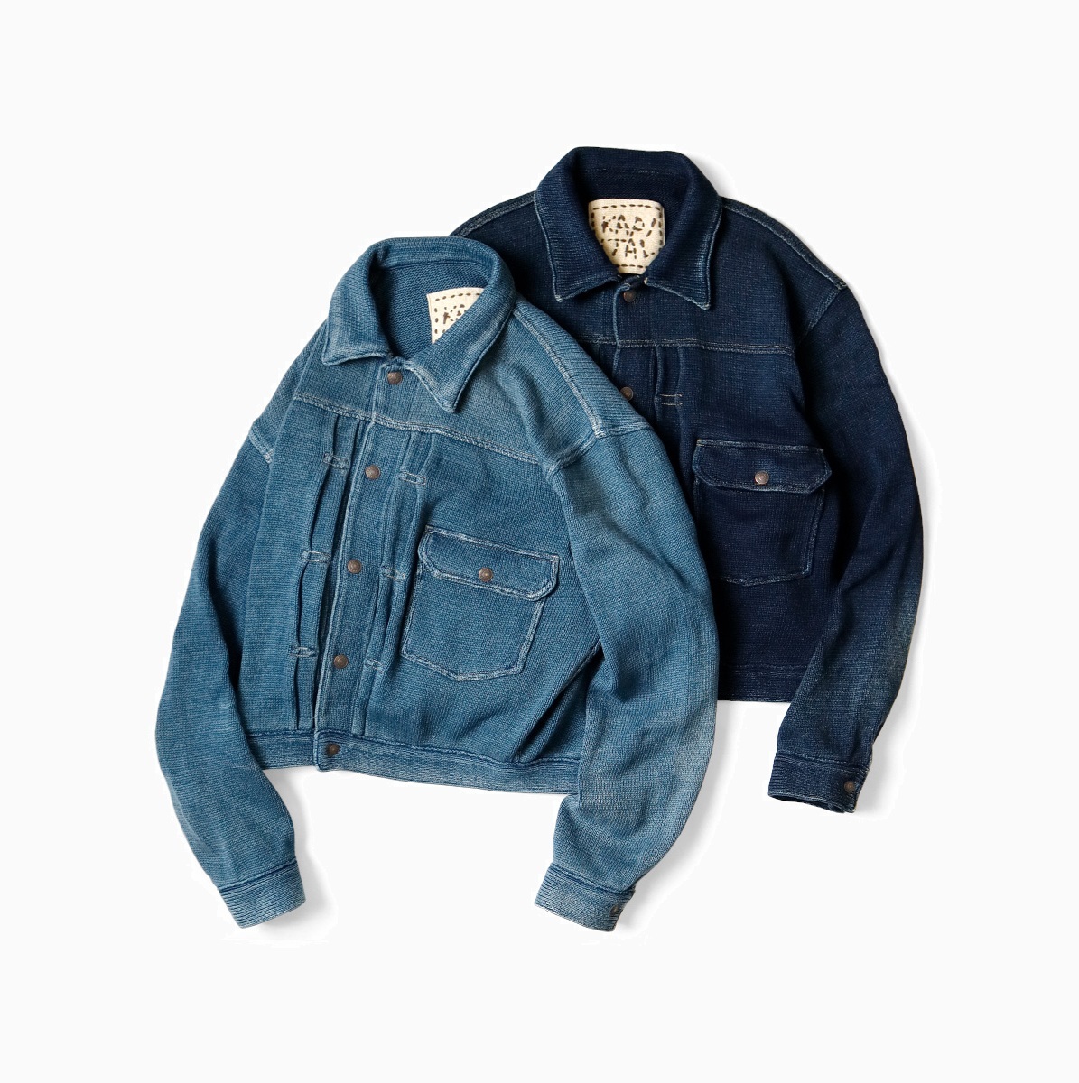 KAPITAL 2025 S/S 5G INDIGO COTTON KNIT 1ST JACKET - PRE ORDER ITEM (預訂中)