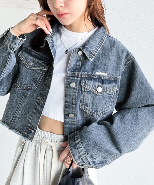 日本🇯🇵連線 Mily Bilet 不修邊短版牛仔外套 落肩 3色(任買兩件711免運)/預購