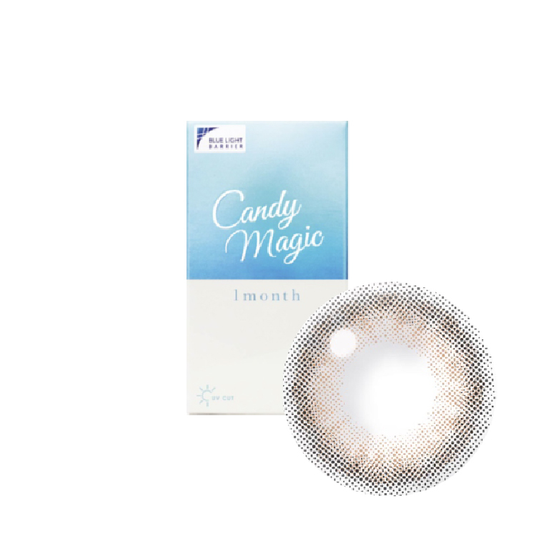 魔幻糖果抗藍光彩色月拋(1片)柔糖果茶