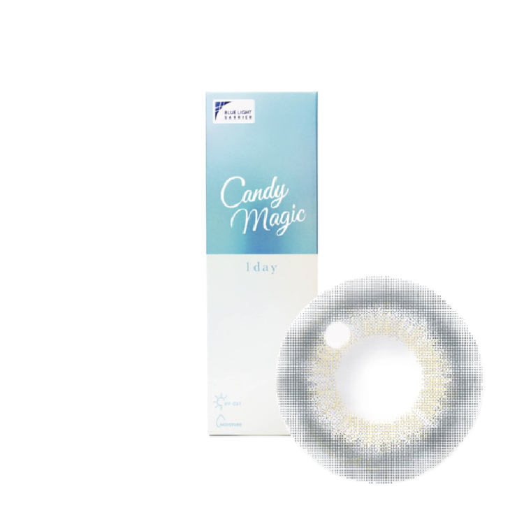 魔幻糖果抗藍光彩色日拋 (10片)雪霧藍灰