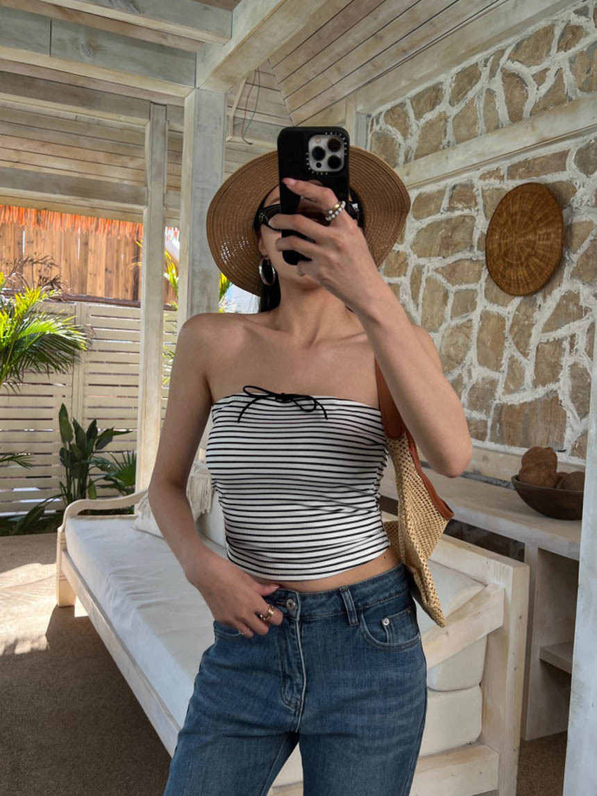 條紋2穿(可掛脖)抹胸背心*3色