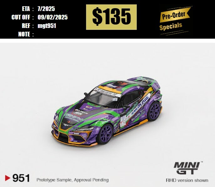 PO-$135 * MINI GT* 1:64 #951 Toyota GR Supra KUHL 2021 D1GP EVANGELION RACING / D1 Blister Packaging [OD05/02]