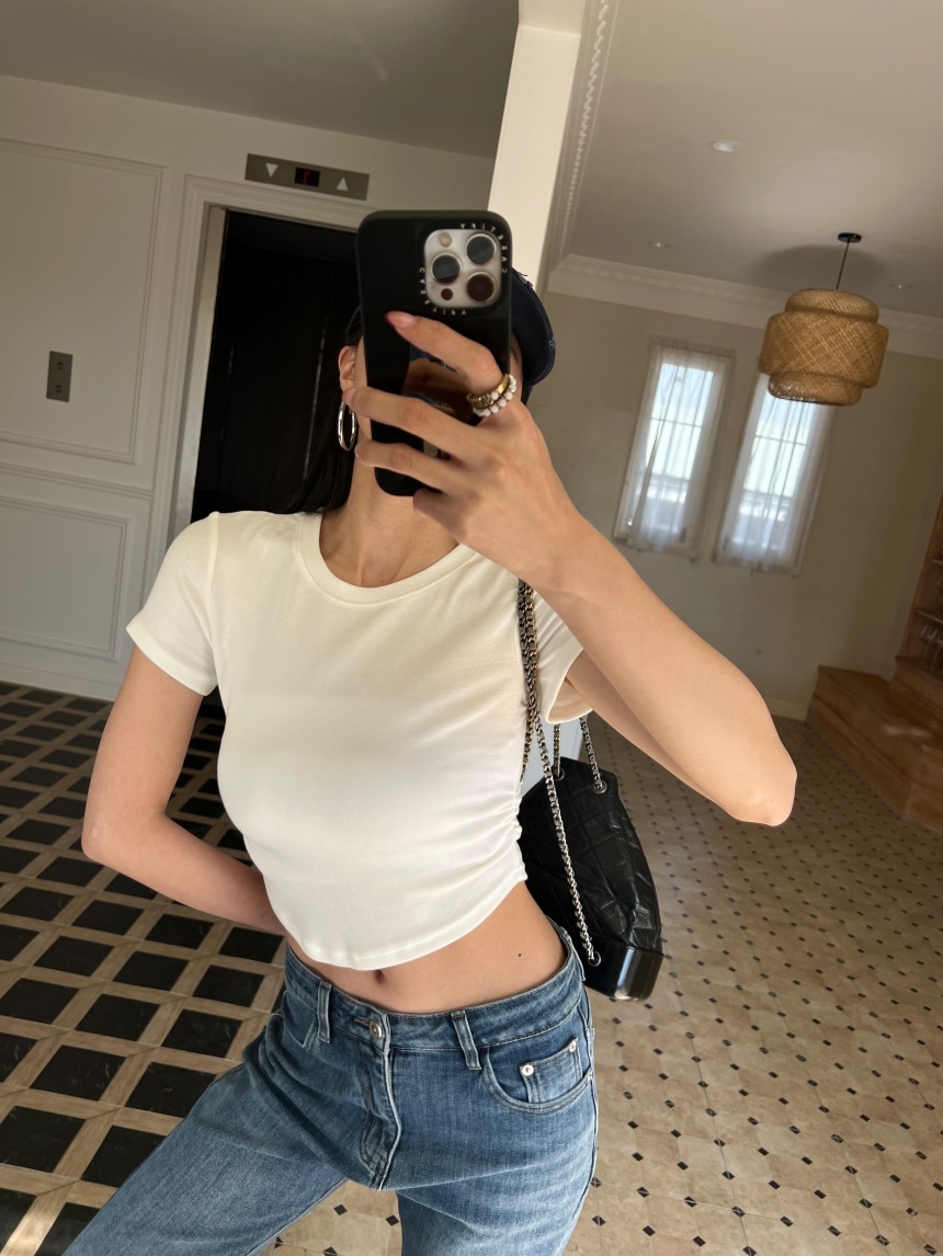 圓領褶皺上衣*6色