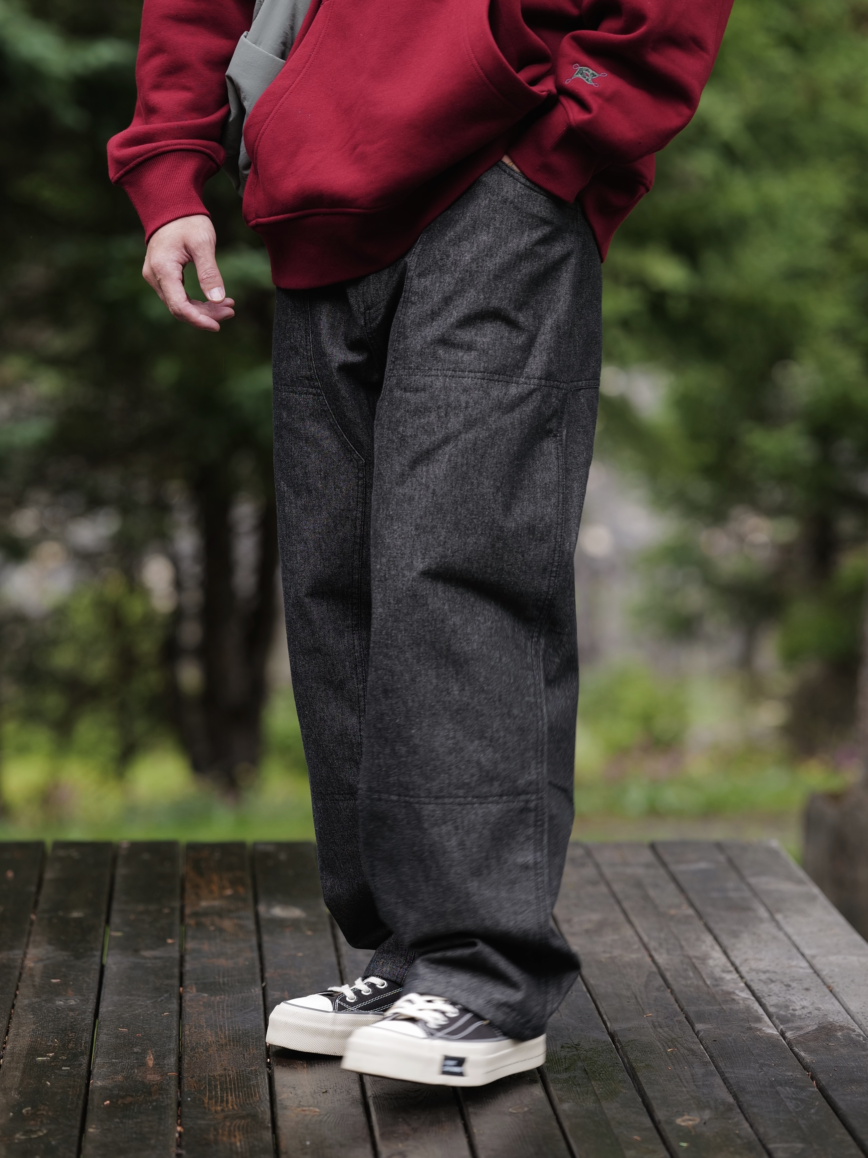 #預購 UNBENT 25SS 仿牛仔面料 純色 直筒褲 兩色