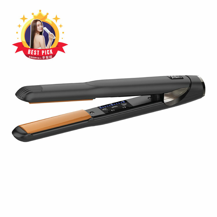 Glampalm GP202 專業造型夾 (弧形板面｜1寸闊) 經典黑橙色