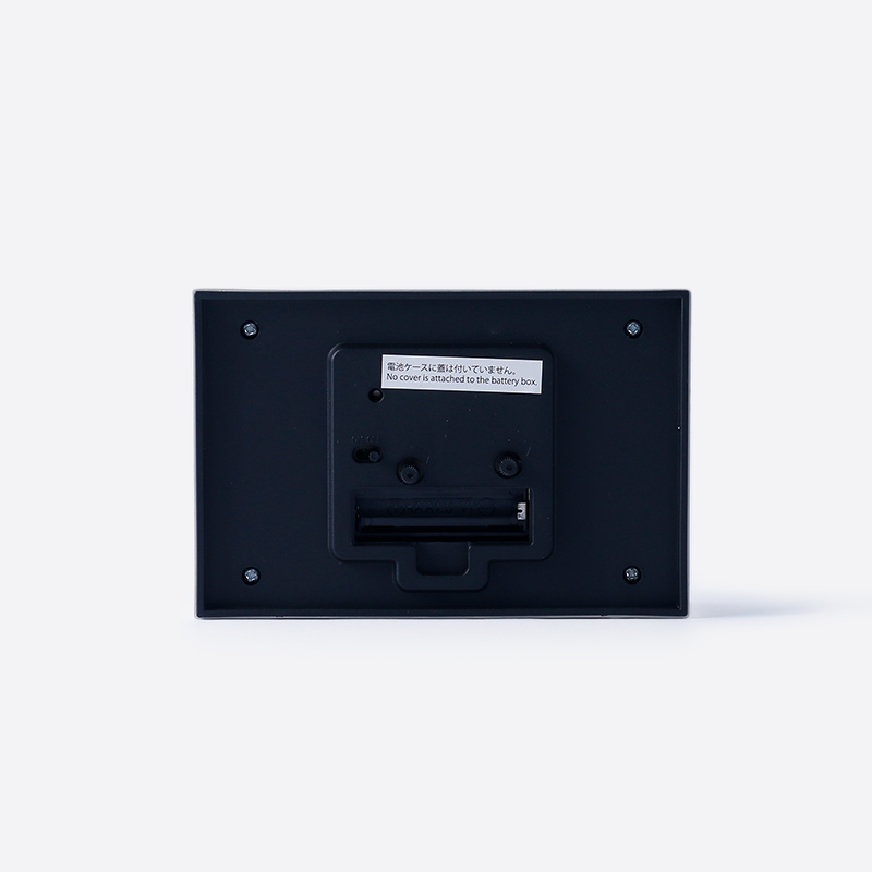 SP 電池式靜音鬧鐘/白 方形