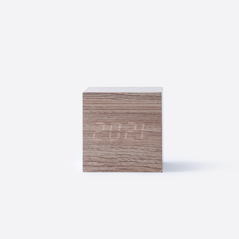 SP 電池式多功能電子鐘/淺棕