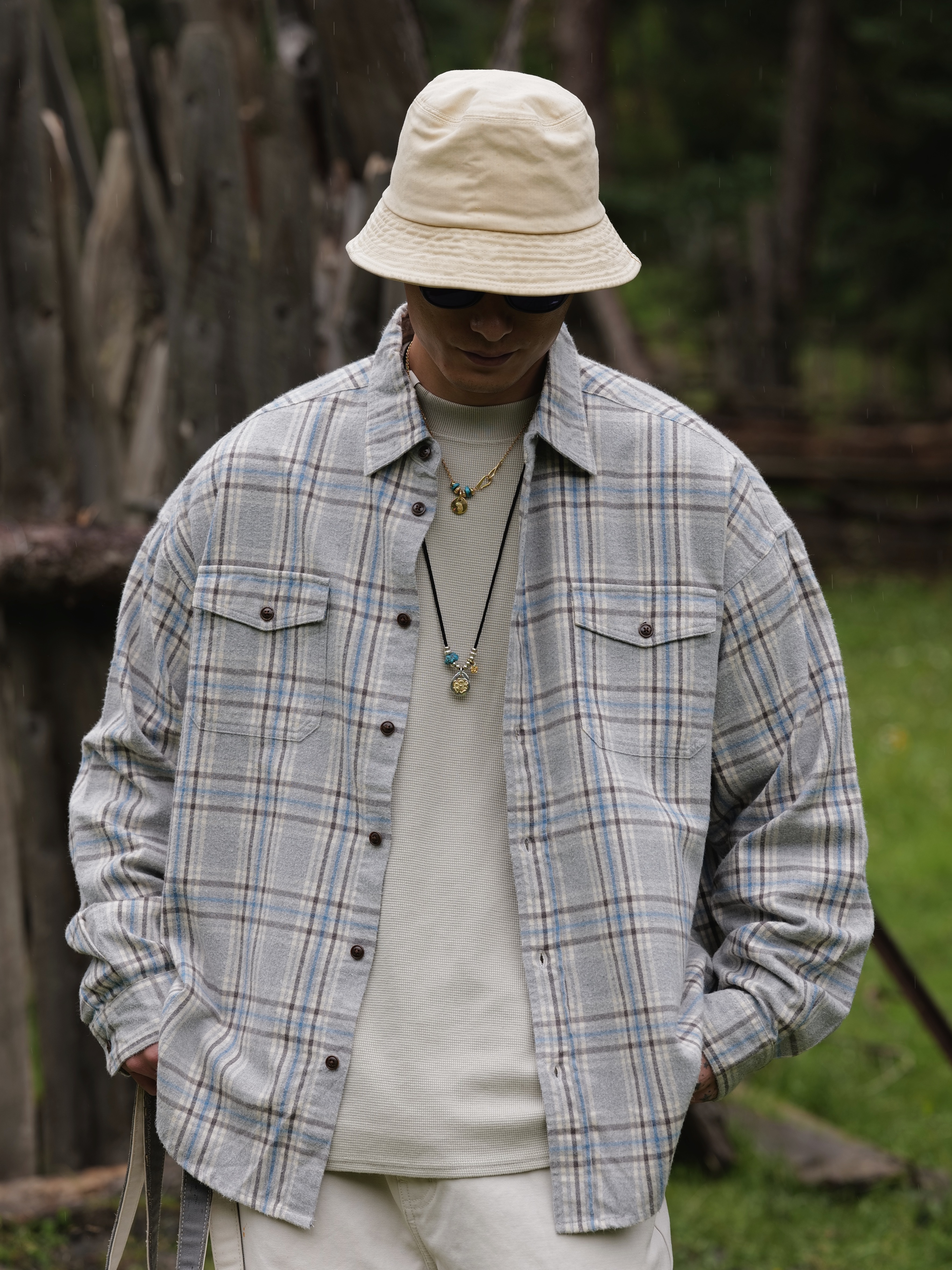 Unbent 25S/S 磨毛格紋襯衫