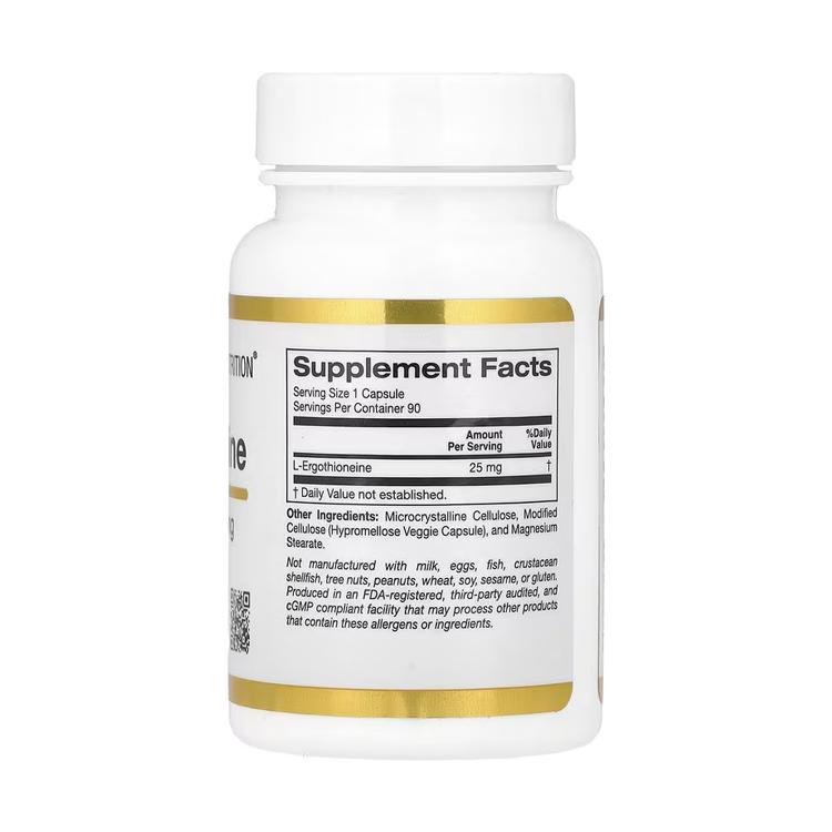 California Gold Nutrition, Ergothioneine, 25 mg, 90 Veggie Capsules
