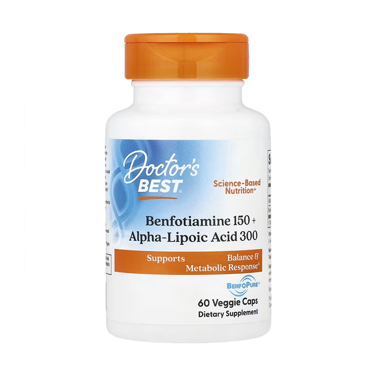 Doctor’s Best Benfotiamine 300mg + Alpha Lipoic Acid 150mg ,60 Capsules