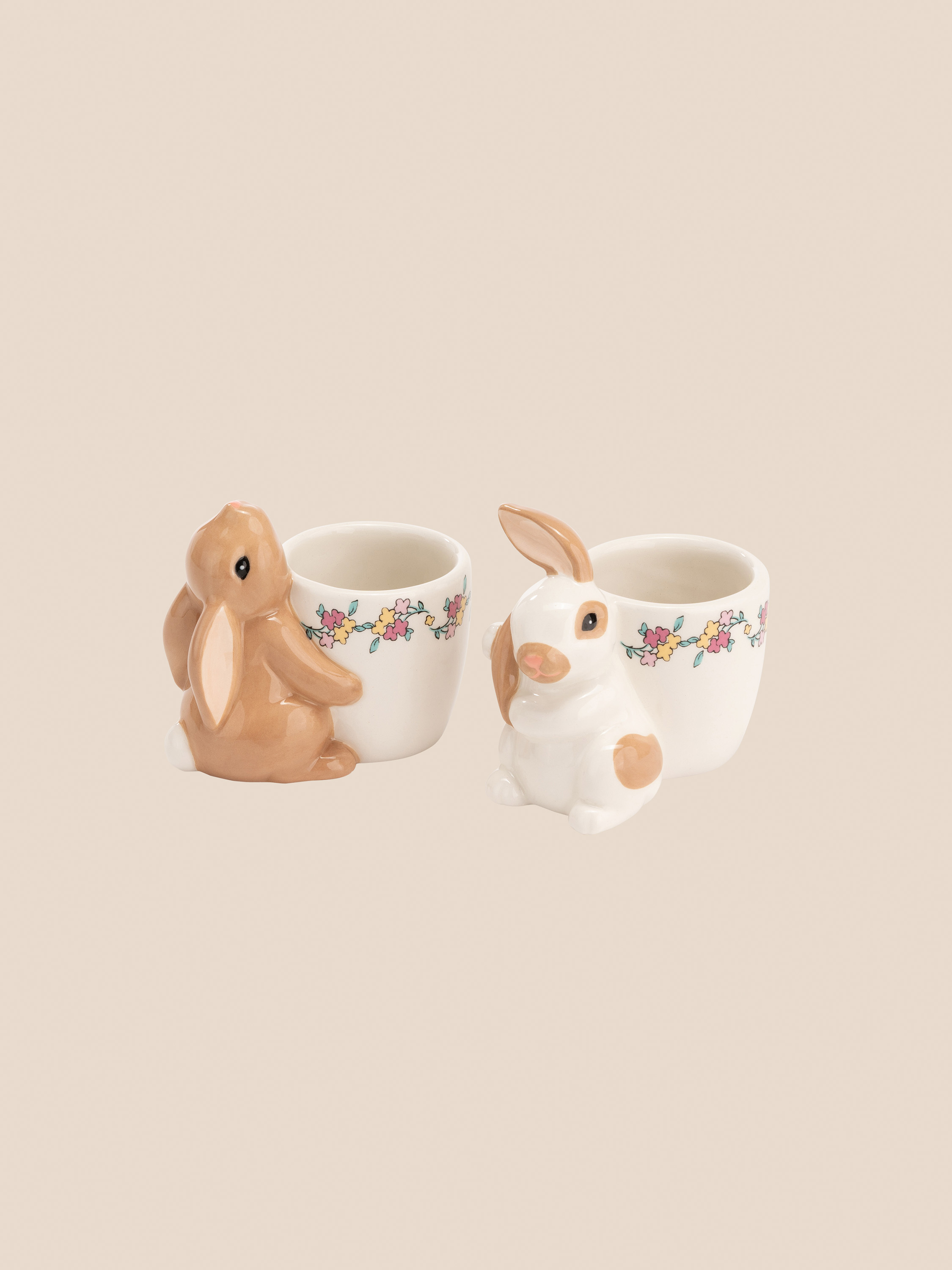Bunnies Floral 兔子造型蛋杯2入組