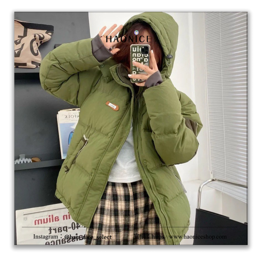 【HAO NICE 】韓國🇰🇷潮流 ADER ERROR 21FW 秋冬爆款 拼接素色百搭 質感🈵分 長袖 羽絨外套