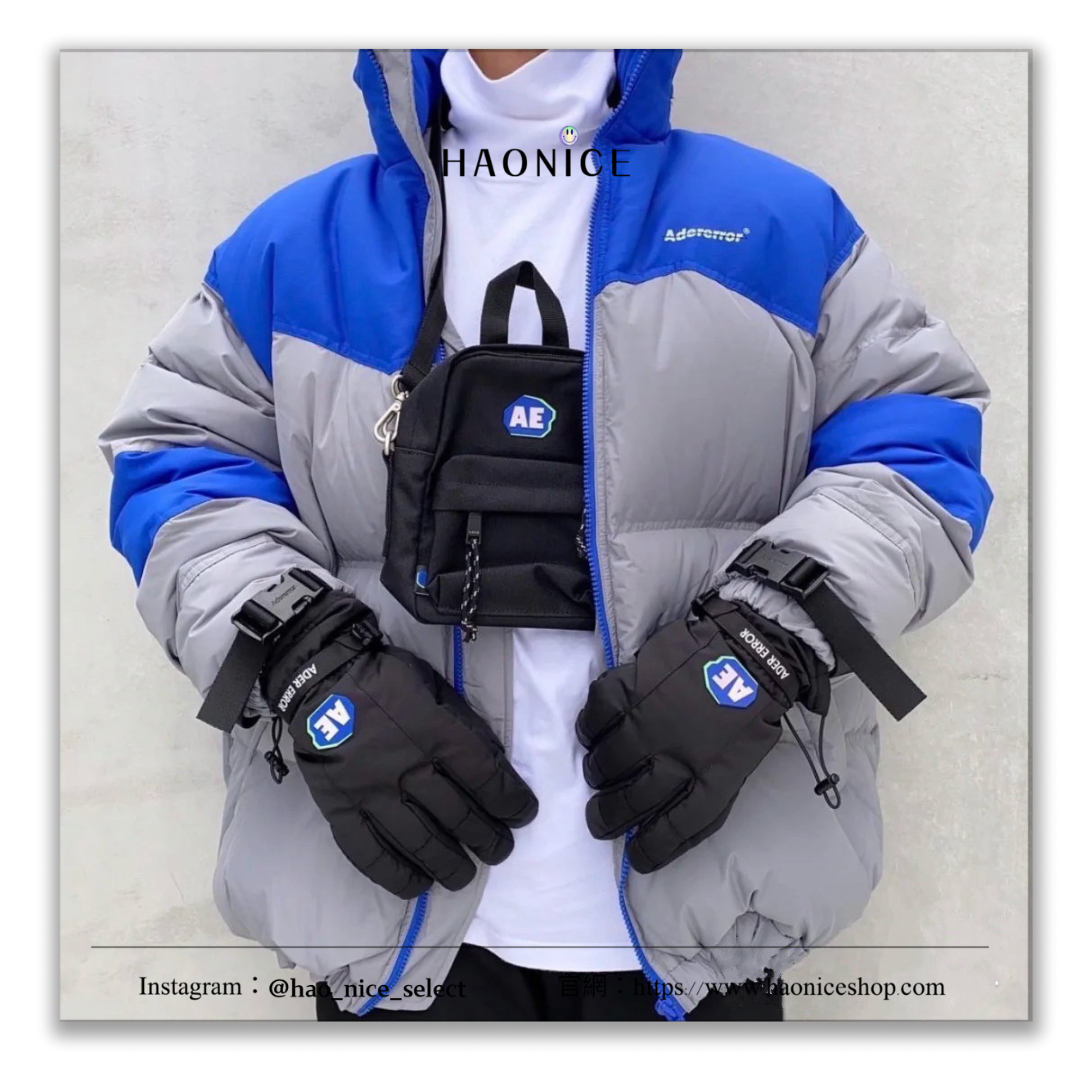 【HAO NICE 】韓國🇰🇷潮流 ADER ERROR黃景瑜同款Mask拼接色設計 扣帶隱藏式帽子 長袖 羽絨外套