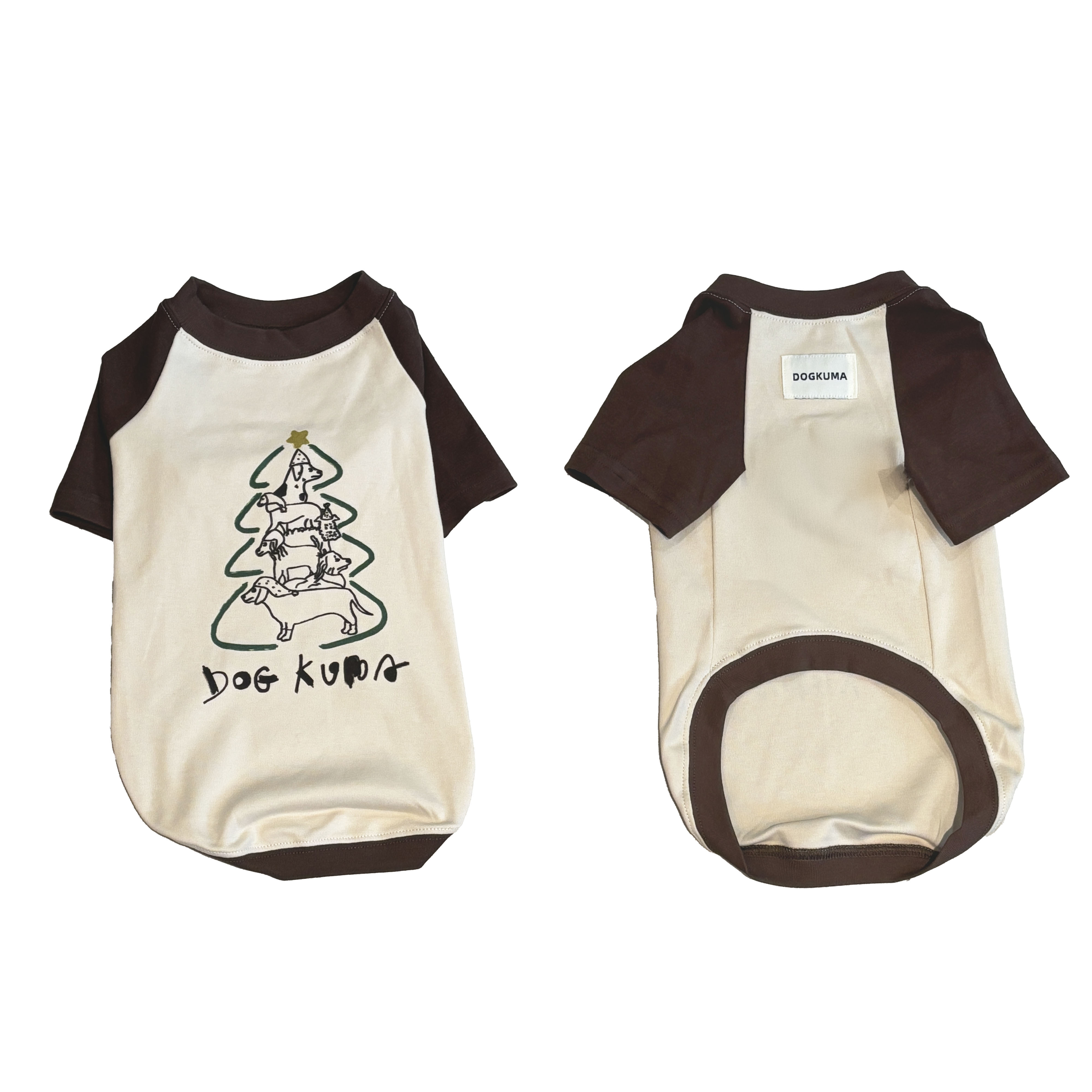 DOGKUMA - 親子拼接上衣- 寵物款