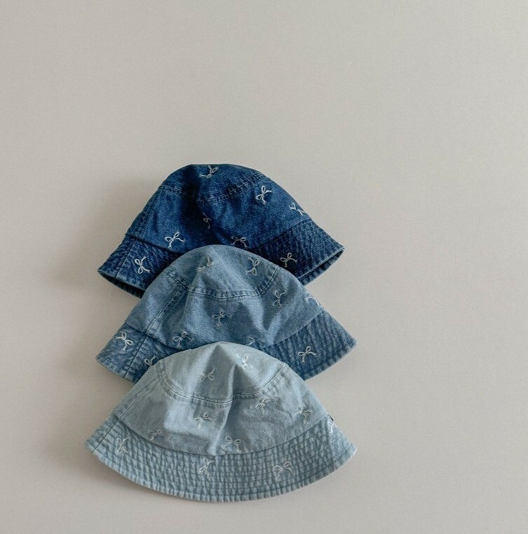 現貨淺藍色｜流行元素𓂃𓈒⟡蝴蝶結漁夫帽