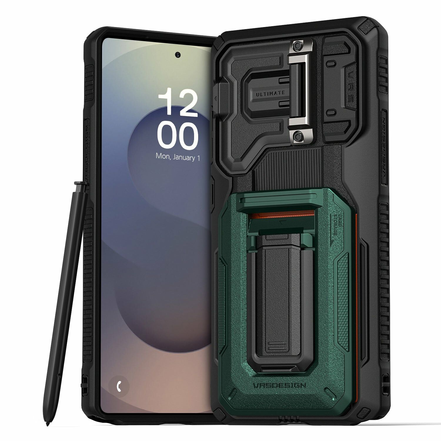 VRS Desgin - D-Wallet Origin - Samsung S25 Case 高度防撞鏡頭保護插卡槽支架手機殼