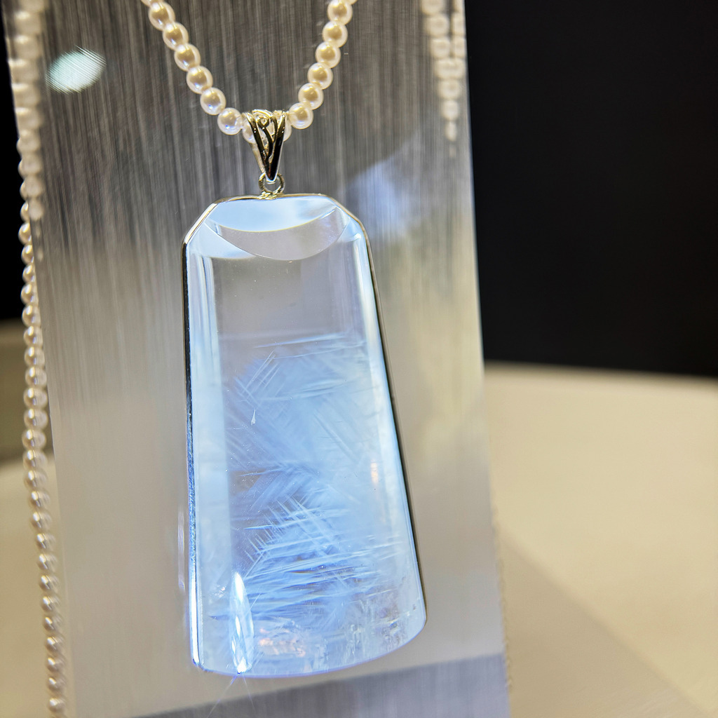 56mm 藍針-天使的羽毛吊墜