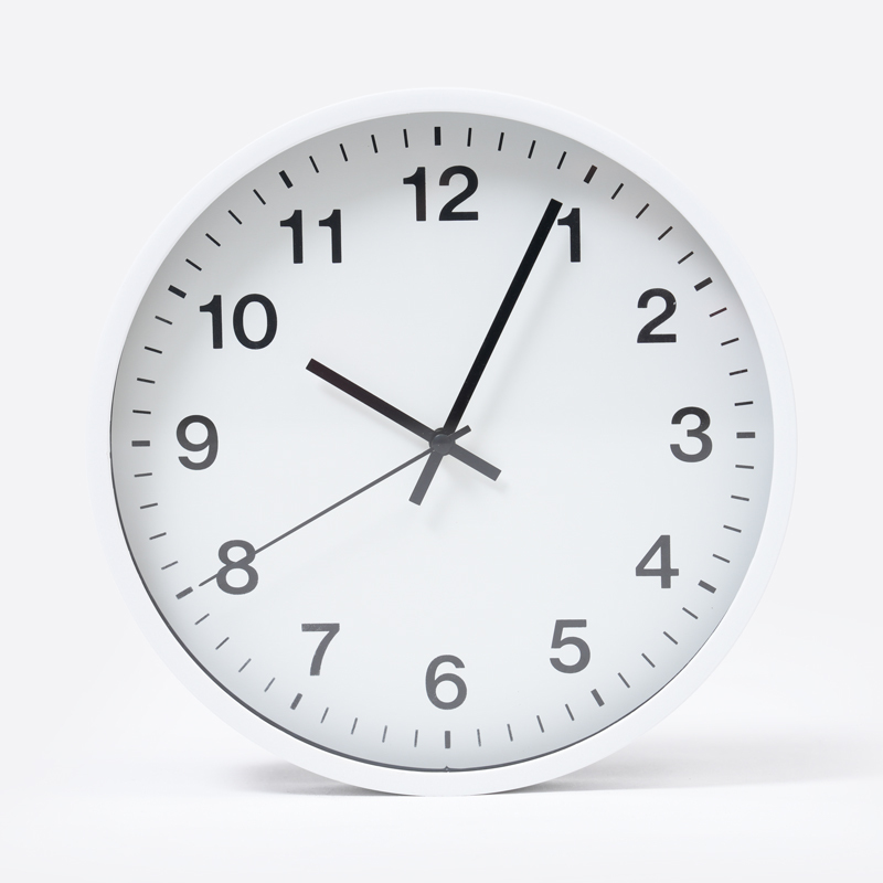 SP 數字掛鐘/白 25.4cm