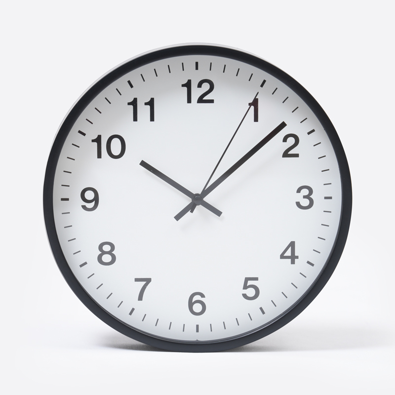 SP 數字掛鐘/黑 25.4cm
