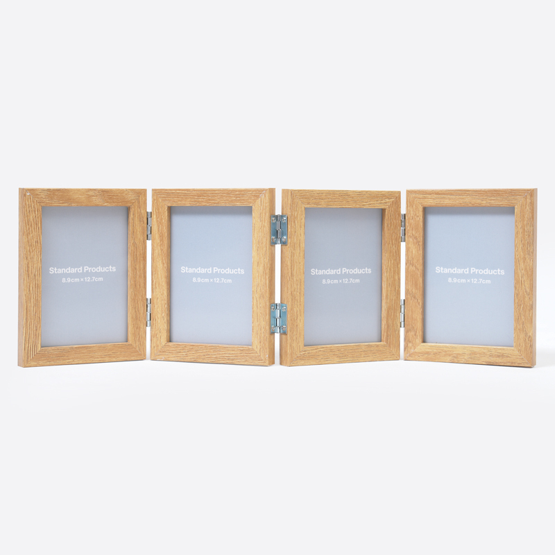 SP MDF四連雙面相框/淺木 3.5x5吋