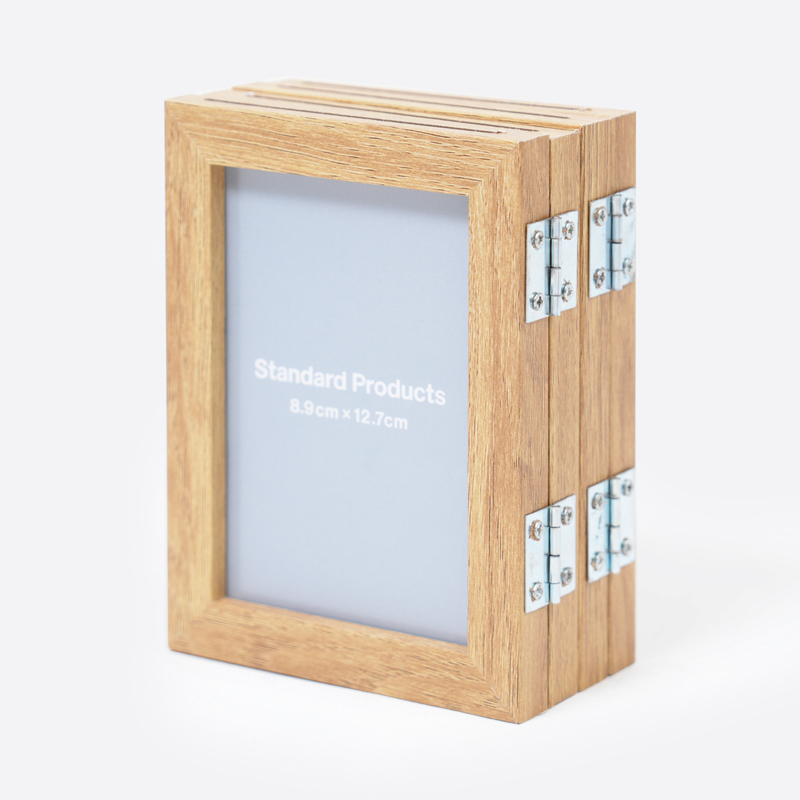 SP MDF四連雙面相框/淺木 3.5x5吋