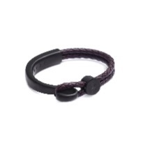 RECOVERY Half-bracelet 編織手環,黑銀棕