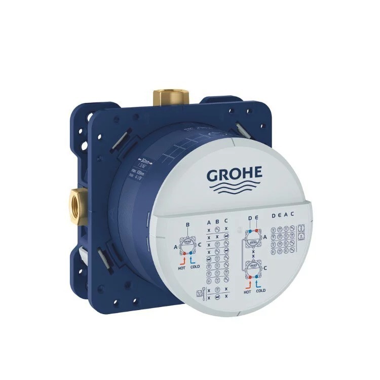 GROHE｜SmartControl 定溫埋壁方型花灑組 l 石墨黑 26564