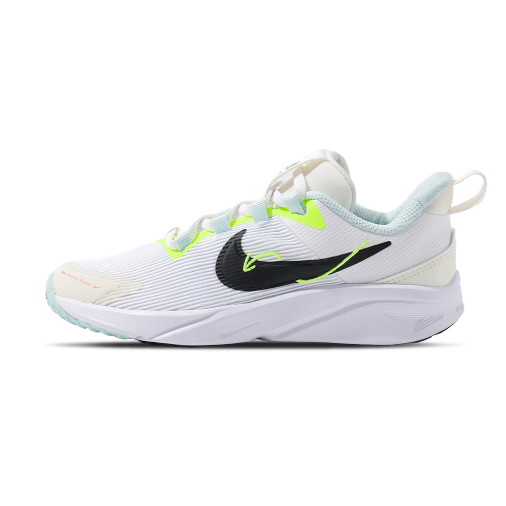 Nike Star Runner 4 NN 中童 螢光綠白 小朋友 免綁帶 運動 緩震 慢跑鞋 HQ3470-101