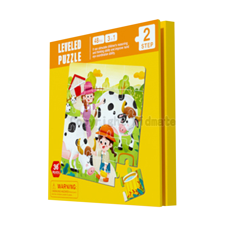 《 KIDMATE 》 磁性拼圖書-二階農場動物